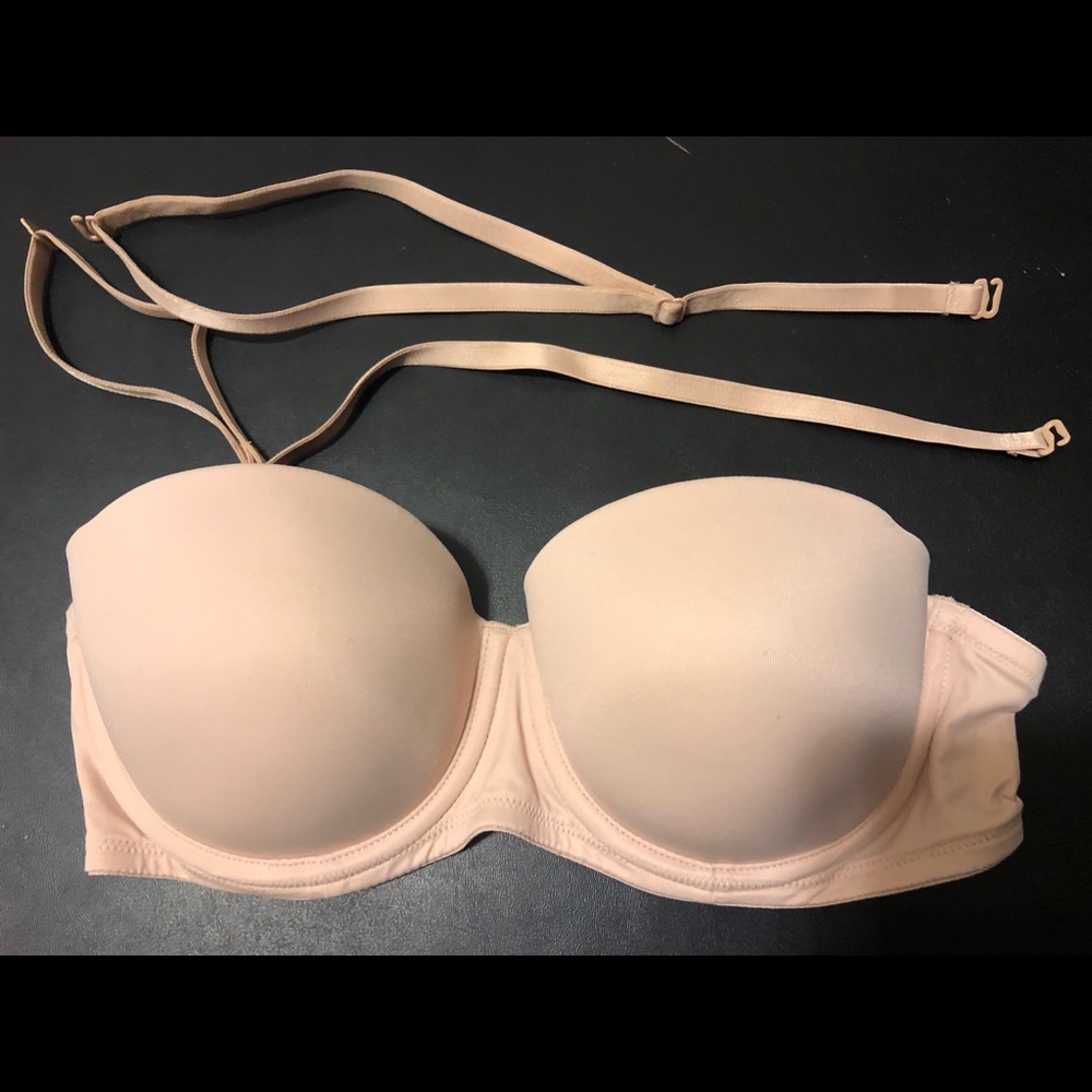 Pink VS strapless bra